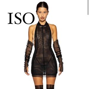ISO- XS Sami Miro Vintage Low back halter dress MESH